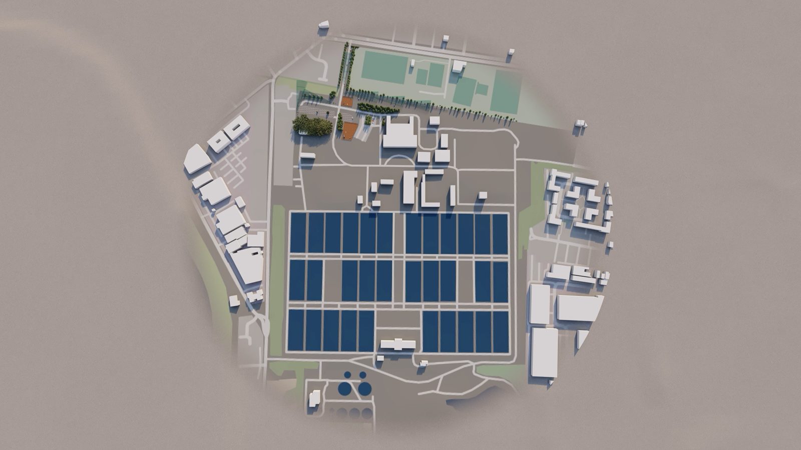 An isometric BIM coordination model of a full secured site